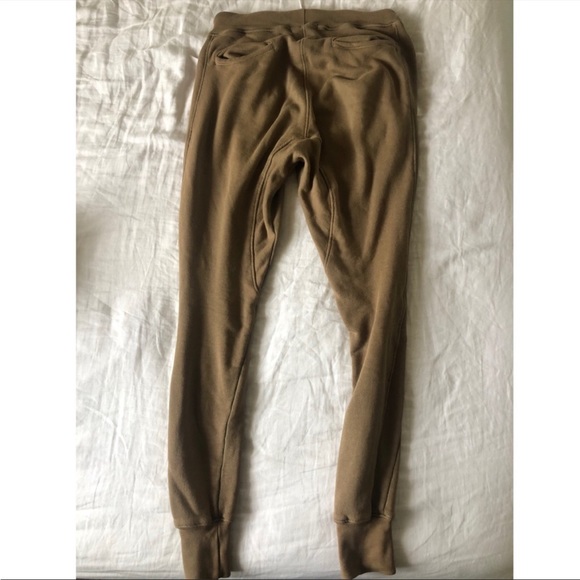 Joah Brown Stadium joggers olive army green oversized soft terry cloth cotton - Picture 4 of 9